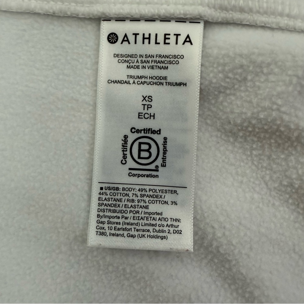 Women’s Athleta Triumph Hoodie Full Zip Jacket Thumbholes Size XS - Picture 13 of 16